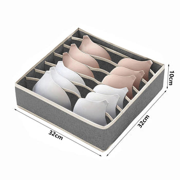 Double Row Clothes Storage Box Closet Organizer For Underwear Shirts Pants Organizer Drawer Storage Box Cabinet Drawer Organizer Design & Casa grey 7 grids 