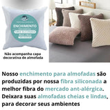 Enchimento para Almofada Antialérgico Kit Com 4 Unidades 45x45 Enchimento para Almofada Antialérgico Kit Com 4 Unidades 45x45 Design & Casa 