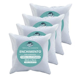 Enchimento para Almofada Antialérgico Kit Com 4 Unidades 45x45 Enchimento para Almofada Antialérgico Kit Com 4 Unidades 45x45 Design & Casa 