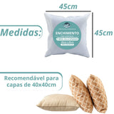 Enchimento para Almofada Antialérgico Kit Com 4 Unidades 45x45 Enchimento para Almofada Antialérgico Kit Com 4 Unidades 45x45 Design & Casa 