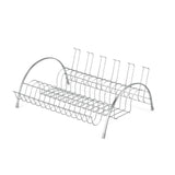 Escorredor de Louça Com Porta Talheres e Copos Cromo Escorredor de Louça Com Porta Talheres e Copos Cromo Design & Casa 