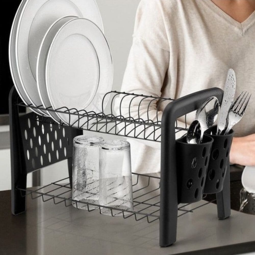 Escorredor de Louça Com Porta Talheres Não Enferruja Escorredor de Louça Com Porta Talheres Não Enferruja Design & Casa 