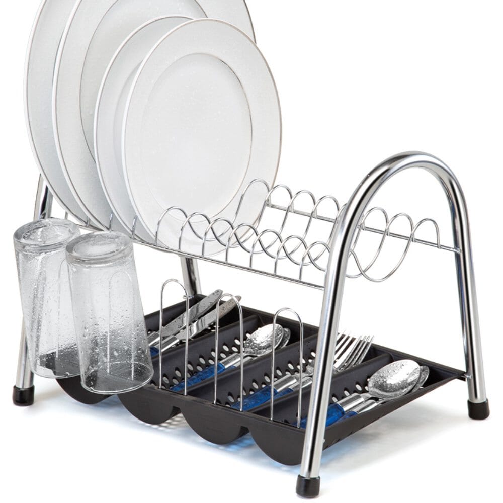 Escorredor de Louça Duplo Com Bandeja e Porta Talheres Escorredor de Louça Duplo Com Bandeja e Porta Talheres Design & Casa 