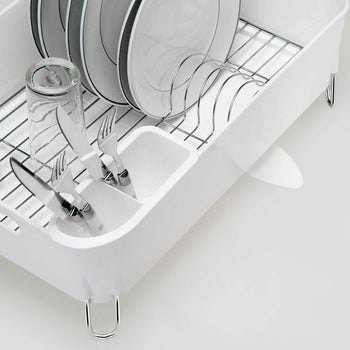 Escorredor de Louças Branco Com Porta Talheres Escorredor de Louças Branco Com Porta talheres Design & Casa 