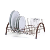 Escorredor de Pratos Com Porta Talheres e Porta Copos Marrom Escorredor de Pratos Com Porta Talheres e Copos Marrom Design & Casa Marrom 