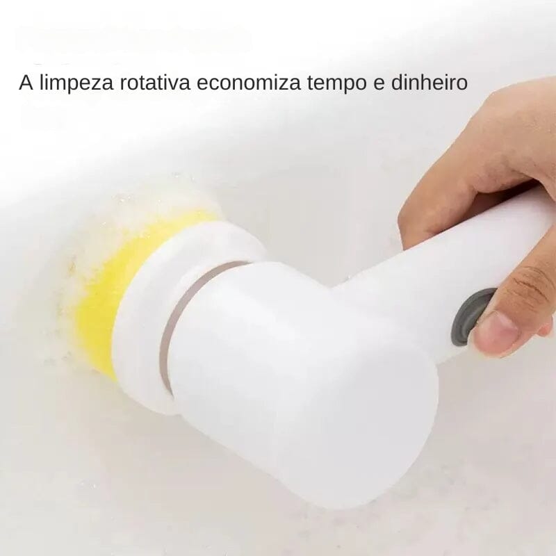 Escova de Limpeza Elétrica Multifuncional Sem Fio Escova de Limpeza Elétrica Multifuncional Sem Fio Design & Casa 