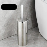 Escova Sanitária De Inox Com Suporte De Parede Escova Sanitária De Inox Com Suporte De Parede LightHousi Prata Espelhado 