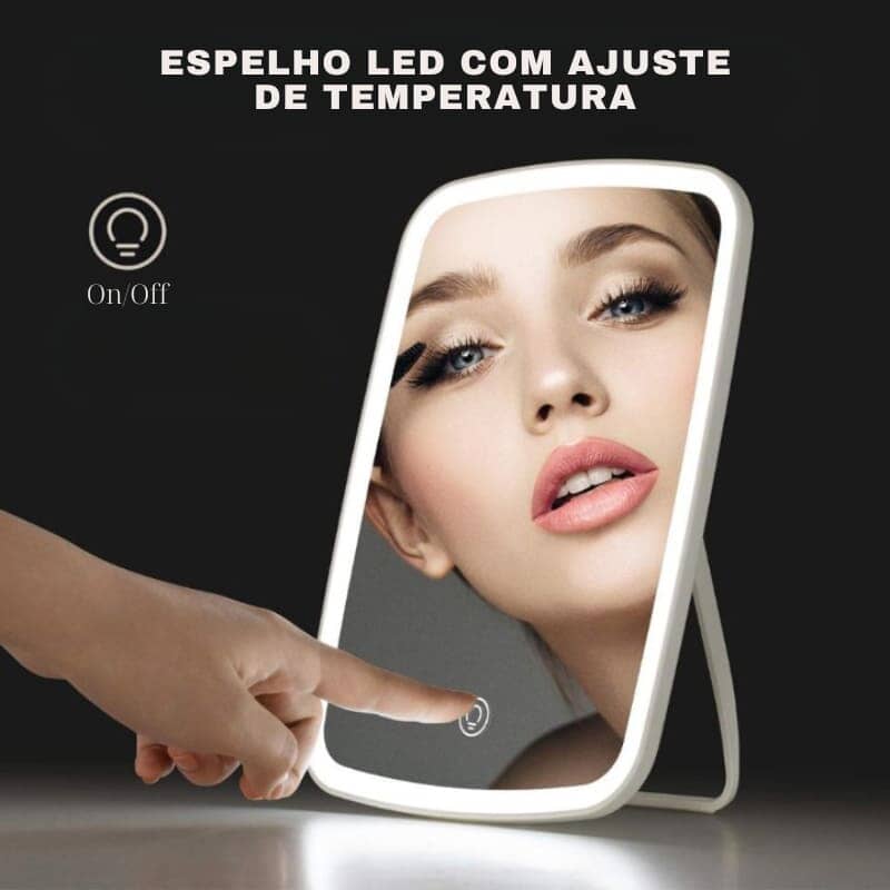 Espelho com Led Portátil Multiuso Espelho com Led Portátil Multiuso LightHousi 