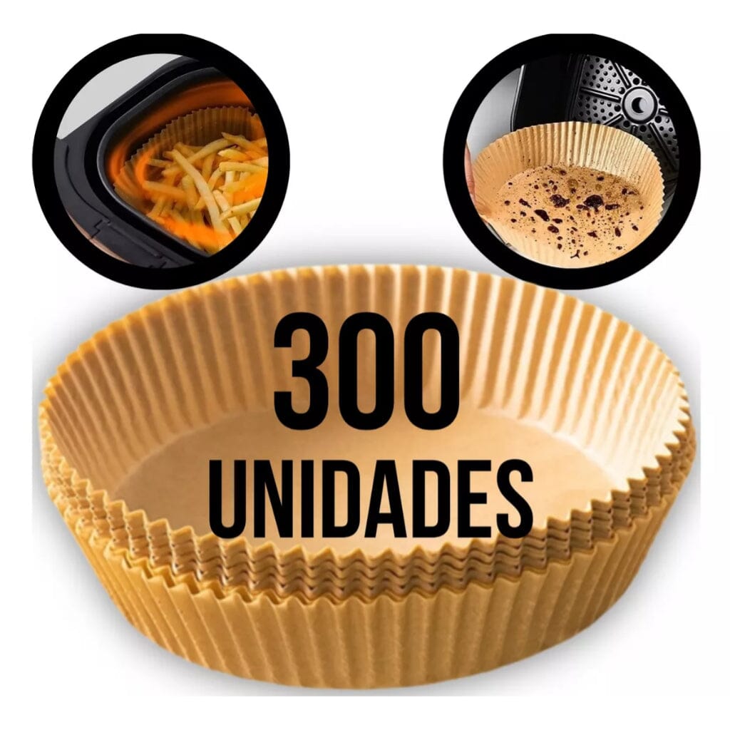 Forma Para Airfryer Redonda Antiaderente Descartável Forma Para Airfryer Redonda Antiaderente Descartável Design & Casa 300 Unidades 