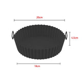 Formas De Silicone Para Airfryer Formas De Silicone 01 - Formas De Silicone Para Airfryer Design & Casa Preto Redonda 