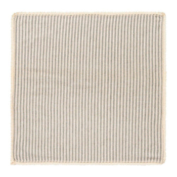 Guardanapo Bahamas Musgo Listrado com Borda Trabalhada Coleção Guardanapo- Guardanapo Bahamas Musgo Listrado com Borda Trabalhada Design & Casa 