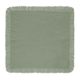Guardanapo Tecido Verde Sálvia com Franjas Coleção Mesa Posta- Guardanapo Tecido Verde Sálvia com Franjas Design & Casa 