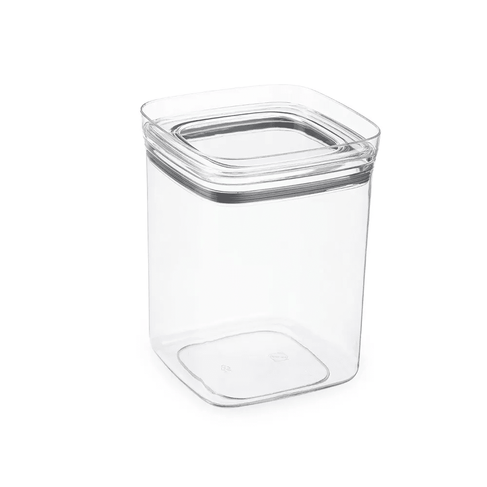 Hermético Quadrado Tripla Vedação 1,8 L Coleção Potes Hernéticos- Hermético Quadrado Tripla Vedação 1,8 L Design & Casa 