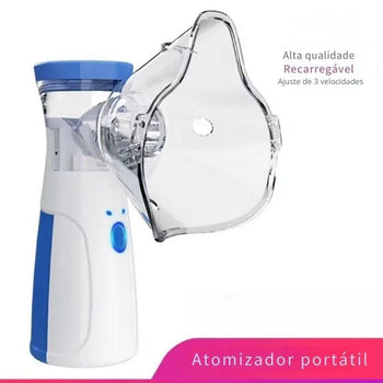 Inalador Portátil Descongestionante Nasal Adulto e Infantil Inalador Portátil Descongestionante Nasal Adulto e Infantil Minha loja Nebulizador Portátil Azul 