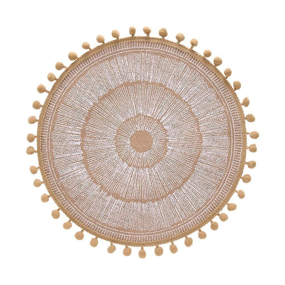 Jogo Americano Redondo Estilo Boho Chic Coleção Mesa Posta - Jogo Americano Redondo Estilo Boho Chic Design & Casa 