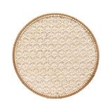 Jogo Americano Redondo Rattan Natural Coleção Mesa posta- Jogo Americano Redondo Rattan Natural Design & Casa 