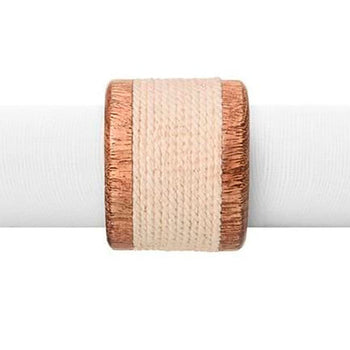 Kit 4 Anéis de Guardanapo em Madeira com Acabamento Artesanal em Corda Coleção Mesa Posta> Anéis para Guardanapo- Kit 4 Anéis de Guardanapo em Madeira com Acabamento Artesanal em Corda Design & Casa 