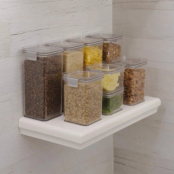 Kit 4 Potes Herméticos Multi com Trava Elegante | Leve 4, Pague 3 Coleção Pote Hermético- Kit 4 Potes Herméticos Multi com Trava Elegante | Leve 4, Pague 3 Design & Casa 