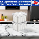 Kit 4 Potes para Mantimentos com Tampa 3,8 Litros Kit 4 Potes para Mantimentos com Tampa 3,8 Litros Design & Casa Kit 2 Potes 