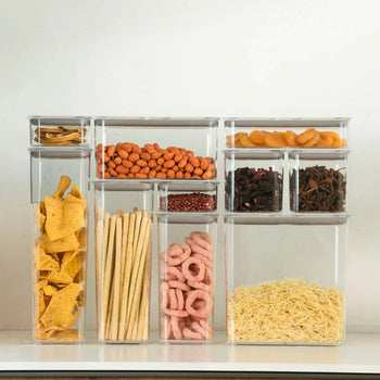 Kit 8 Potes Herméticos Modo Multi Tamanhos Coleção Potes Organizadores- Kit 8 Potes Herméticos Modo Multi Tamanhos Design & Casa 