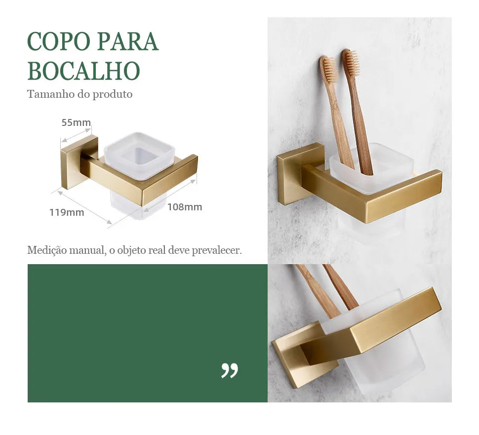 Kit Acessórios Para Banheiro Luxo Banheiro 09 - Kit Acessórios Para Banheir Design & Casa 