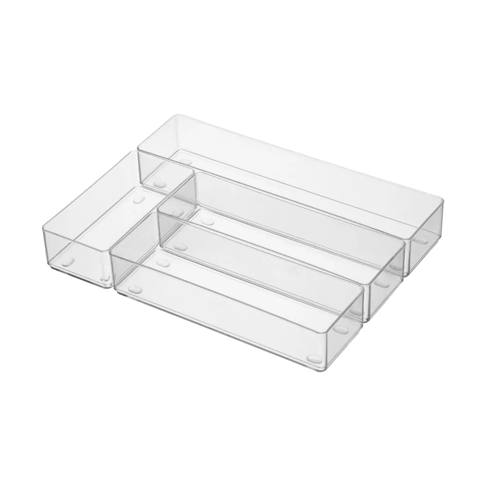 Kit Organizador De Gavetas 4 Peças Coleção Cozinha- Kit Organizador De Gavetas 4 Peças Design & Casa 