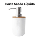 Kit para Banheiro Bambu Branco - Diversas Peças Kit para Banheiro Bambu Branco - Diversas Peças Design & Casa 