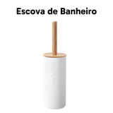 Kit para Banheiro Bambu Branco - Diversas Peças Kit para Banheiro Bambu Branco - Diversas Peças Design & Casa Escova de Banheiro 