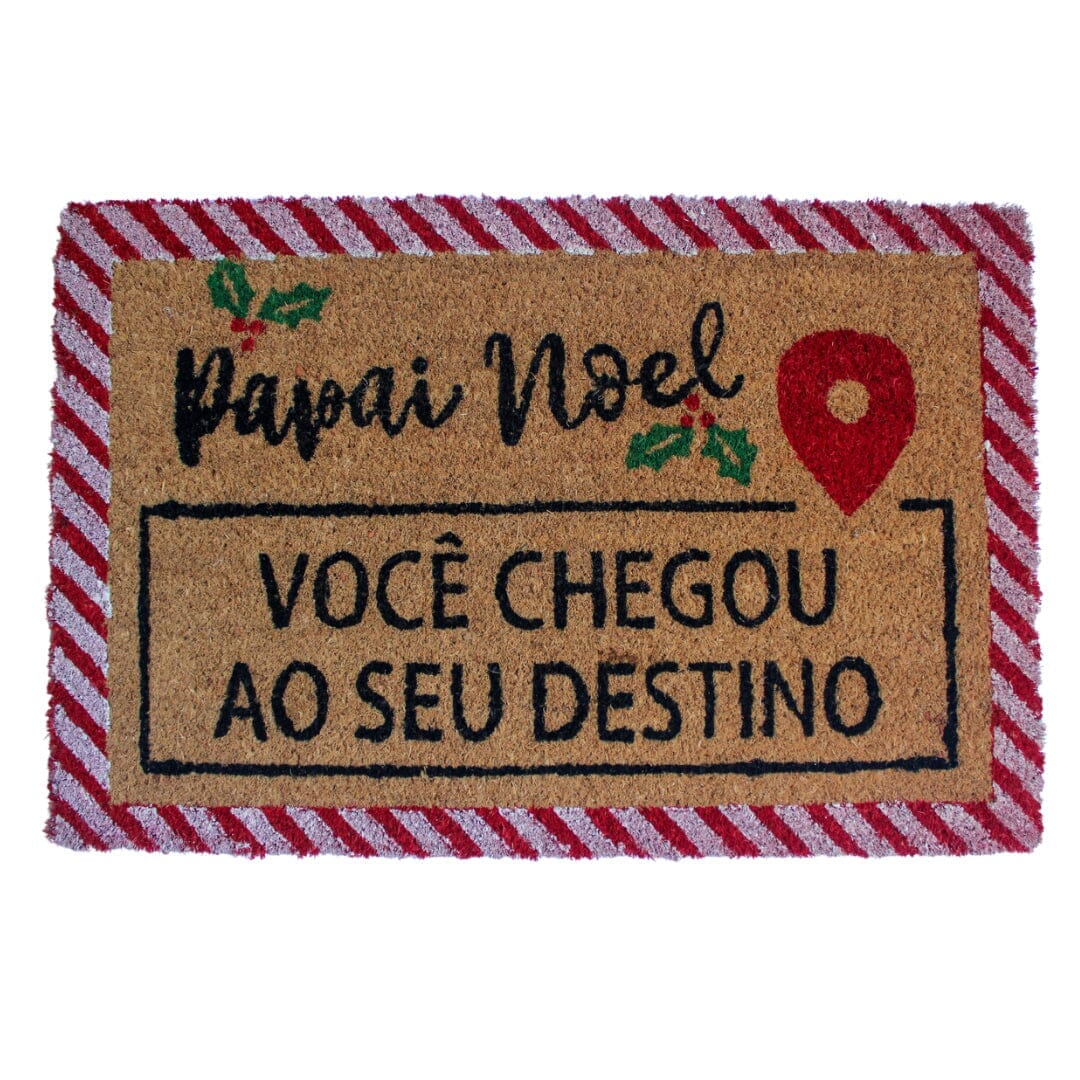 Kit Porta de Entrada - Guirlanda De Natal + Capacho Guirlanda De Natal Com Frutas Verde / Vermelho Design & Casa 