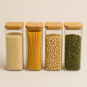 Kit Pote Hermético Bambu 1,5L | Leve 4, Pague 3 Coleção Pote Hermético - Kit Pote Hermético Bambu 1,5L | Leve 4, Pague 3 Design & Casa 