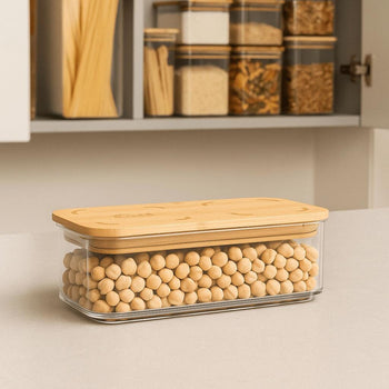 Kit Pote Hermético Bambu 530ml | Leve 4, Pague 3 Coleção Pote Hermético- Kit Pote Hermético Bambu 530ml | Leve 4, Pague 3 Design & Casa 