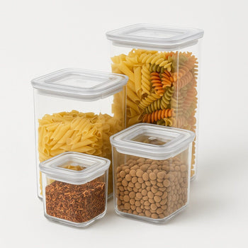 Kit Potes Herméticos Modo | Leve 4, Pague 3 Coleção Potes Organizadores- Kit Potes Herméticos Modo | Leve 4, Pague 3 Design & Casa 