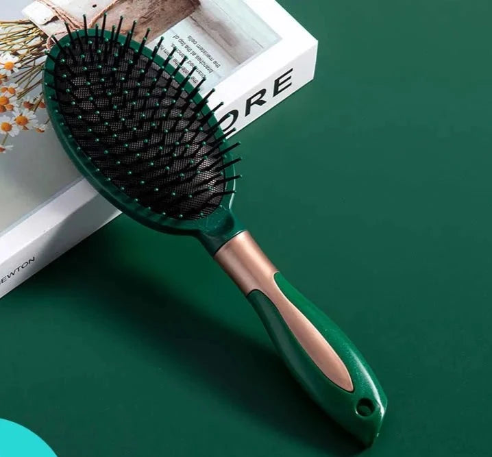 KLINA Hair Massage Air Cushion Comb Brush Scalp Hairbrush Detangle Anti Static Salon SPA Hairdressing Styling Tool Oval Round Design & Casa Oval Comb 