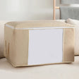 Large Capacity Clothes Storage Bag Foldable Blanket Storage Containers for Organizing Bedroom Closet Design & Casa Beige 1PC 60x45x35cm 