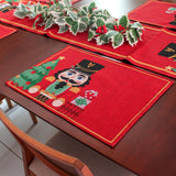 Lugar Americano Soldado Chumbo Jogo Americano de Natal Vermelho Design & Casa 