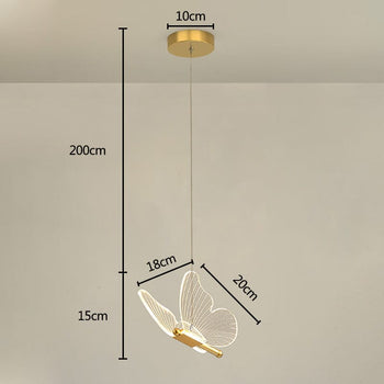 Luminaria Borboleta de Led Luminaria Borboleta de Led Design & Casa 1 Luminária Pendente 