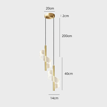 Luminária Pendente luminação interior Led Nordico Luminária Pendente luminação interior Led Nordico Design & Casa Dourado 2 Cabeça Luz fria 