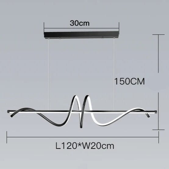 Luminária Pendente Mangueira Led Com Controle Remoto Luminária Pendente Mangueira Led Com Controle Remoto Design & Casa Preto A-120cm com controle remoto 