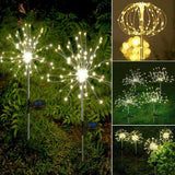 Luminária Solar de Jardim LED Fogos de Artifício Lâmpada Solar de Jardim LED Chaleira Decorativa Design & Casa 