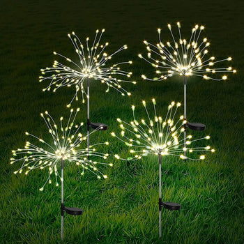 Luminária Solar de Jardim LED Fogos de Artifício Lâmpada Solar de Jardim LED Chaleira Decorativa Design & Casa 