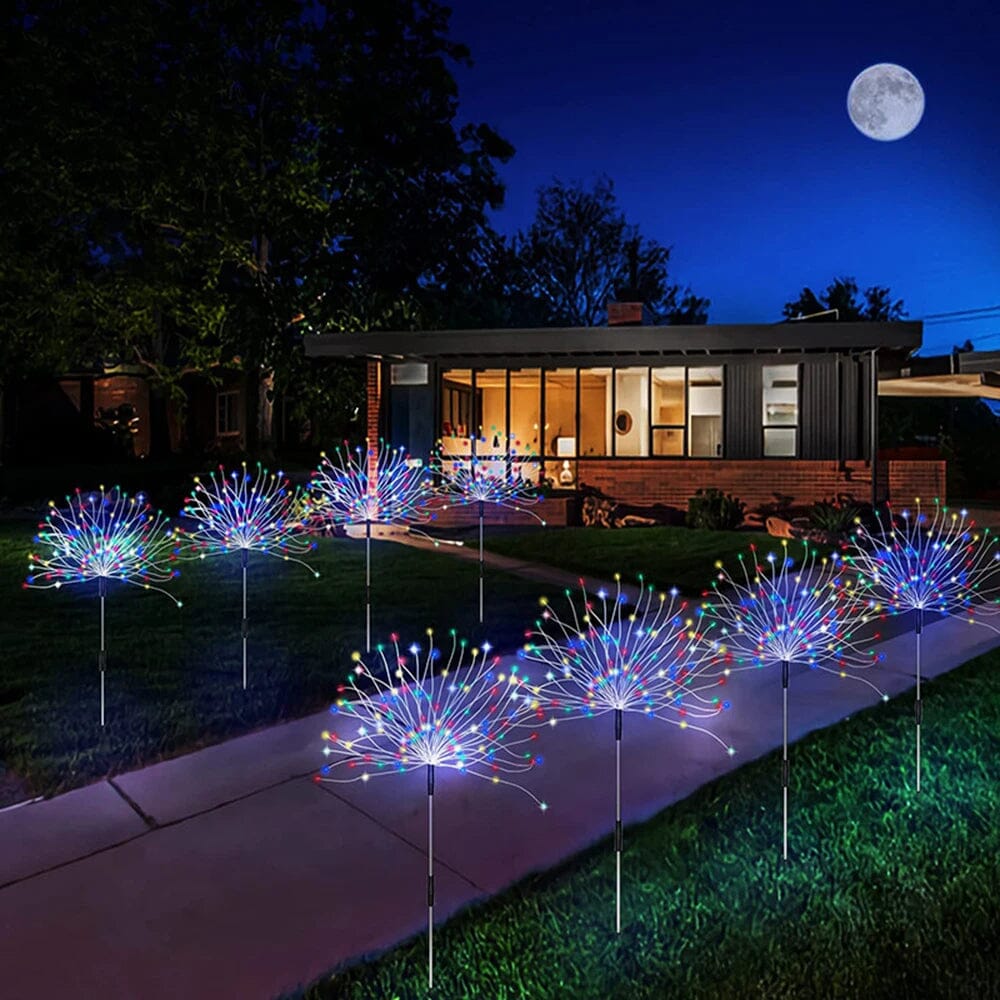 Luminária Solar de Jardim LED Fogos de Artifício Lâmpada Solar de Jardim LED Chaleira Decorativa Design & Casa 