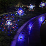 Luminária Solar de Jardim LED Fogos de Artifício Lâmpada Solar de Jardim LED Chaleira Decorativa Design & Casa Azul 