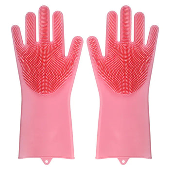 Luva Para Limpeza De Silicone Multicolor Luva Para Limpeza De Silicone Multicolor LightHousi Rosa 