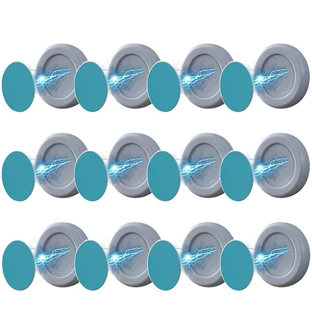 Magnetic Hooks Wall Mount Strong Magnet Remote Control Invisible Holder Keys Fridge Sticker Storage Hooks Home Organizer Hooks Design & Casa 12 pairs gray 