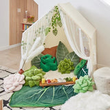 Manta Macia em Forma De Folha Grande para Decoração de Sofá e Cama Coleção Decoração - Manta Macia em Forma De Folha Grande para Decoração de Sofá e Cama Design & Casa 