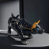 NORTHEUINS Wall Street Bull Market Resin Ornaments Feng Shui Fortune Statue Wealth Figurines For Office Interior Desktop Decor Design & Casa 