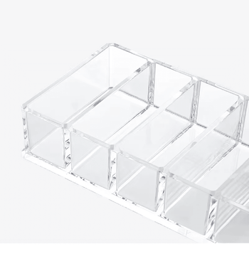 Organizador de Cosméticos em Acrílico Transparente 8 Compartimentos Organizador de Cosméticos em Acrílico Transparente 8 Compartimentos Design & Casa 