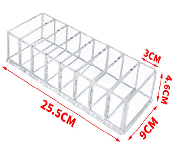 Organizador de Cosméticos em Acrílico Transparente 8 Compartimentos Organizador de Cosméticos em Acrílico Transparente 8 Compartimentos Design & Casa 