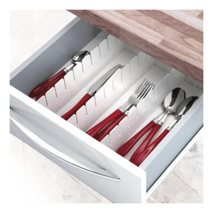 Organizador de Gaveta Multiuso com Divisórias Encaixáveis Médio 4 Peças Coleção Organizadores de Gaveta- Organizador de Gaveta Multiuso com Divisórias Encaixáveis Médio 4 Peças Design & Casa 