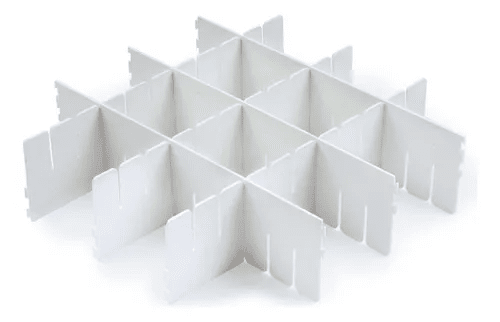 Organizador de Gaveta Multiuso com Divisórias Encaixáveis Médio 4 Peças Coleção Organizadores de Gaveta- Organizador de Gaveta Multiuso com Divisórias Encaixáveis Médio 4 Peças Design & Casa 